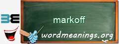 WordMeaning blackboard for markoff